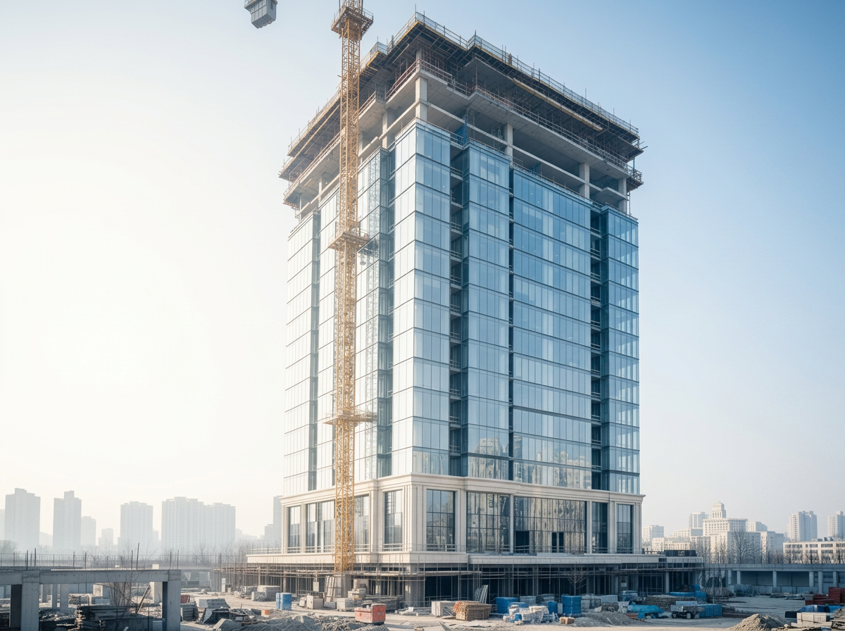 Edificio en construcción gestionado con control operativo BANVIA