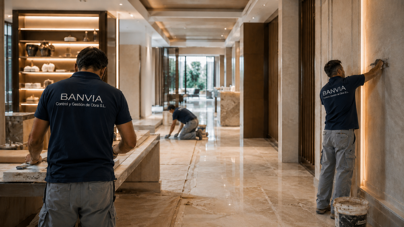 Ejecución de trabajos interiores en un proyecto de rehabilitación hotelera